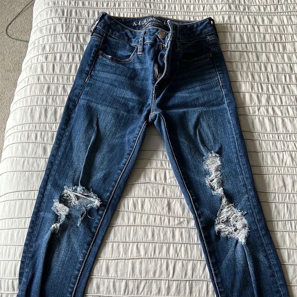American Eagle Super Stretch Ripped Jeans